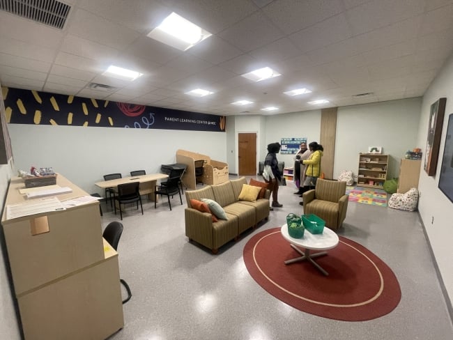 The interior of the Parent Learning Center at Holyoke Community College