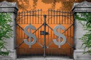 Gates with dollar signs on them
